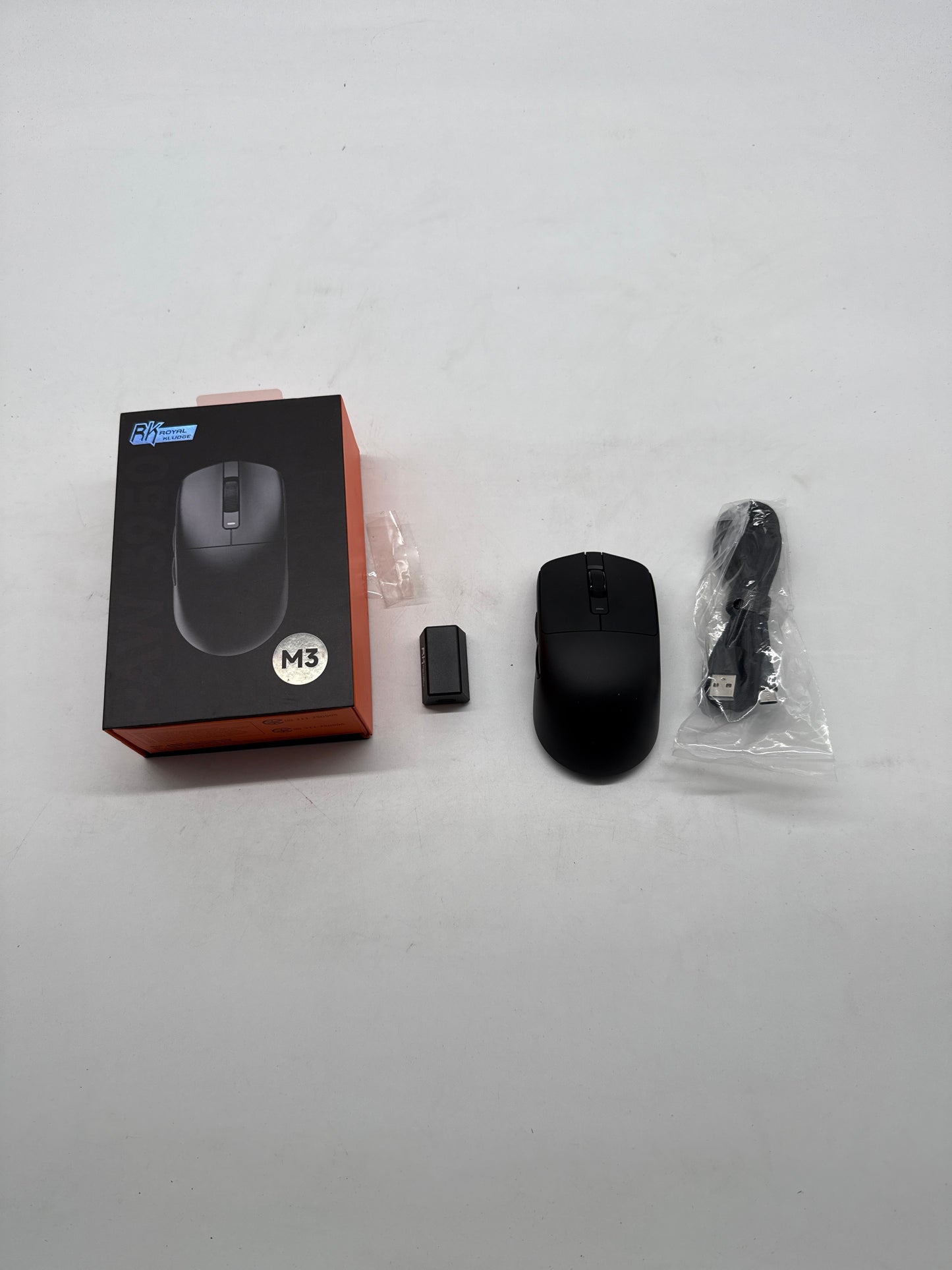 RK ROYAL KLUDGE M3 Wireless Gaming Mouse (30K DPI, 8K Polling, 47 g, Schwarz, A-/B-Ware)