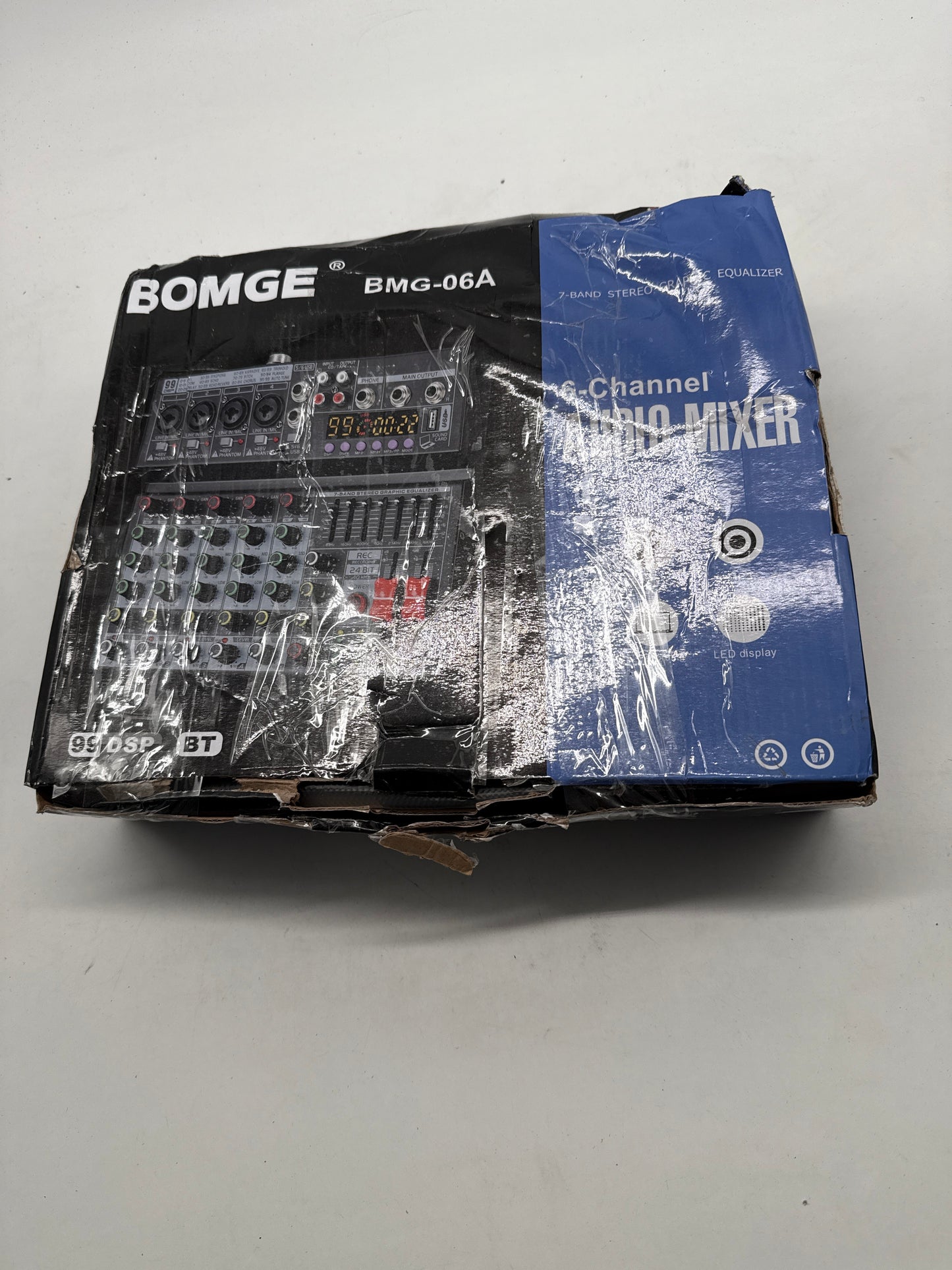 BOMGE 06A Professioneller 6-K DJ-Audio-Mixer (A-/B-Ware, Verpackung beschädigt)