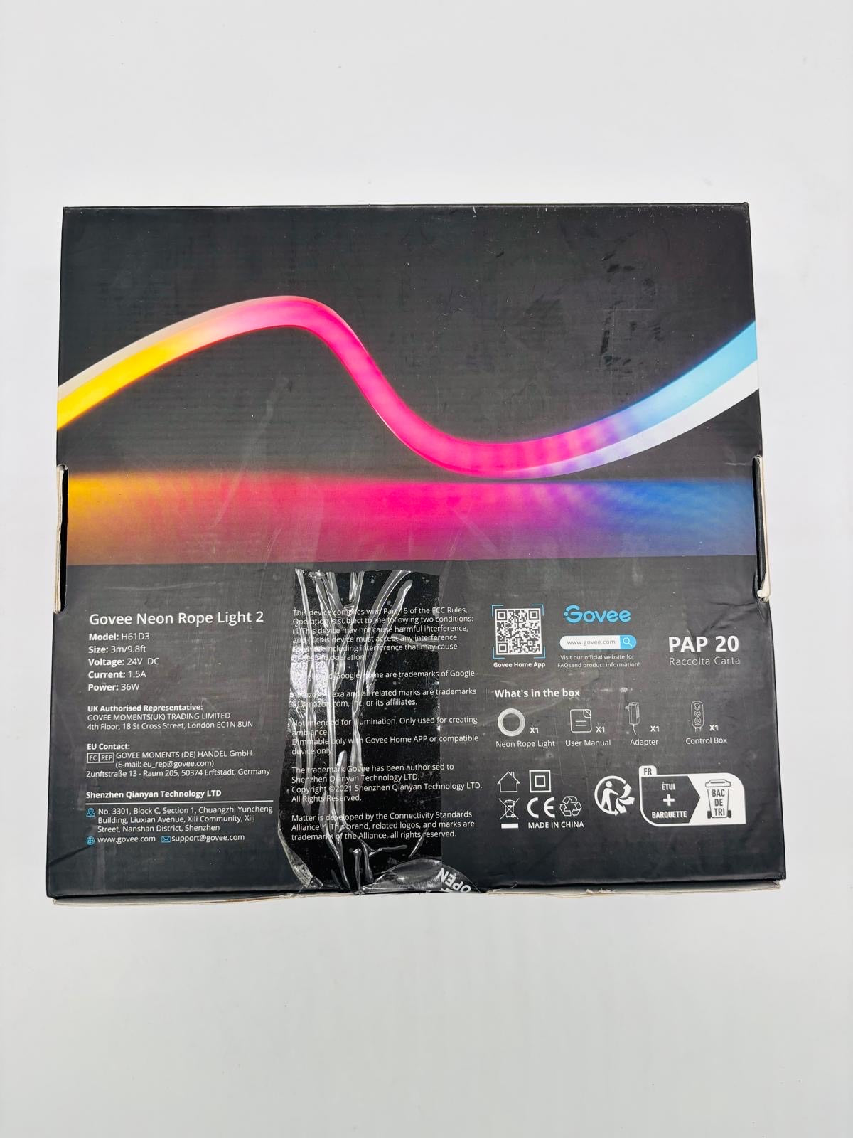 Govee Neon Rope Light 2 (3 m, RGBIC, A-/B-Ware)