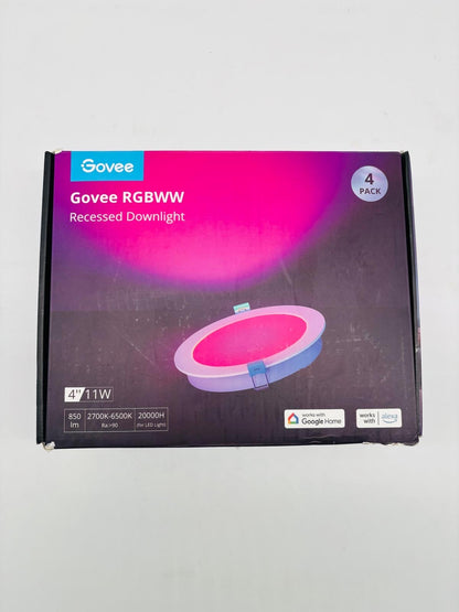 Govee Smart LED Einbaustrahler 11 W (RGBWW, 4er-Set)