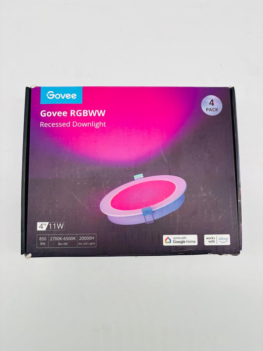 Govee Smart LED Einbaustrahler 11 W (RGBWW, 4er-Set)