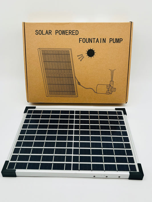 Solarpanelle mit Pumpe für Teich