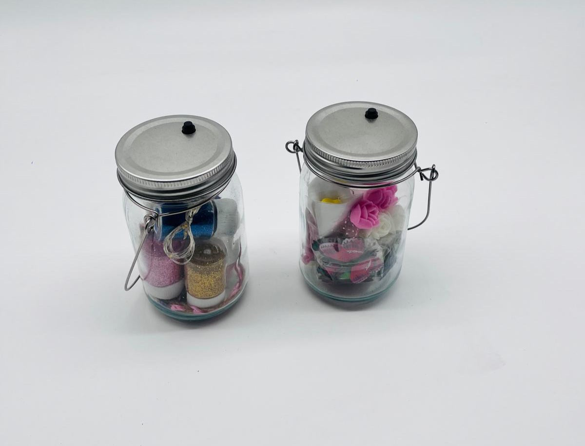 Glaß- Laterne zum selberbasteln