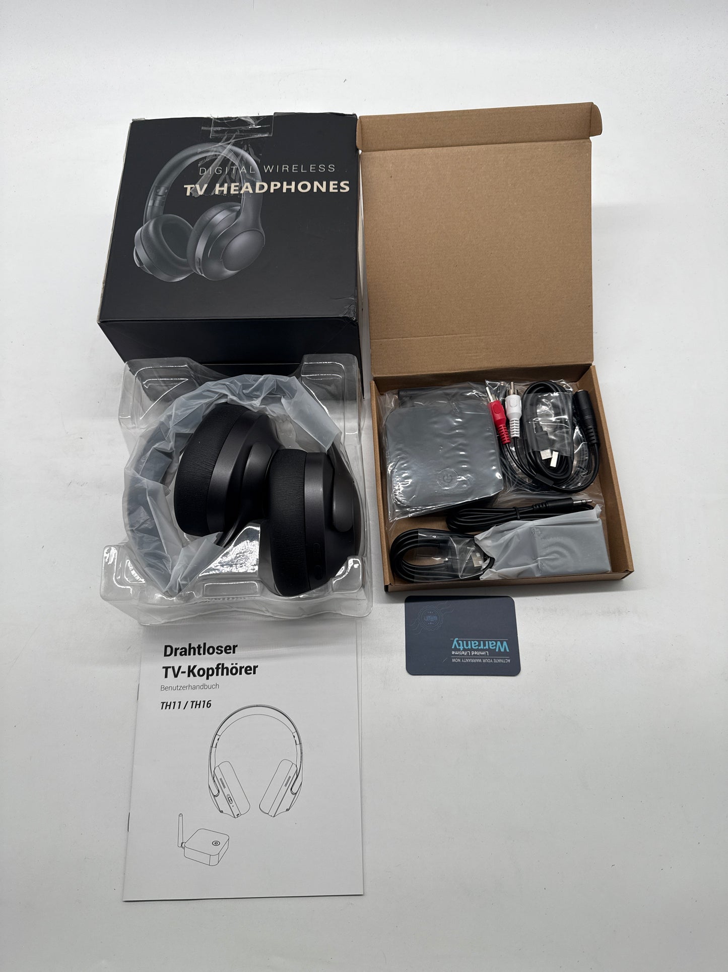 Kabellose TV-Kopfhörer (Over-Ear, 60 m Reichweite, Hi-Fi Audio, A-/B-Ware)