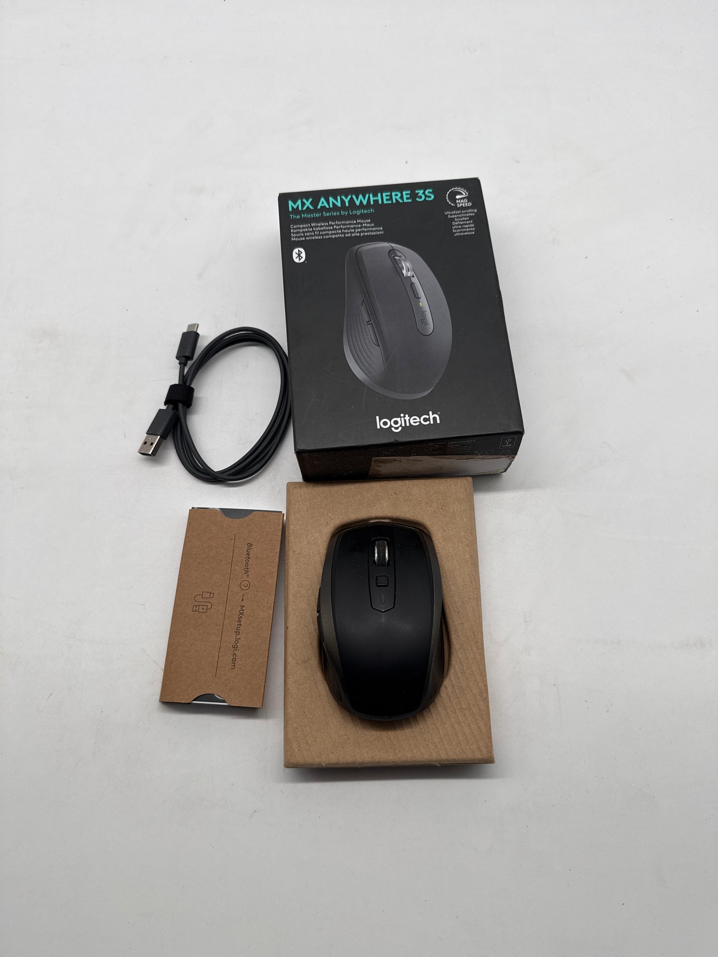 Logitech MX Anywhere 3S (Kabellose Maus, 8K DPI, Graphit, A-/B-Ware)