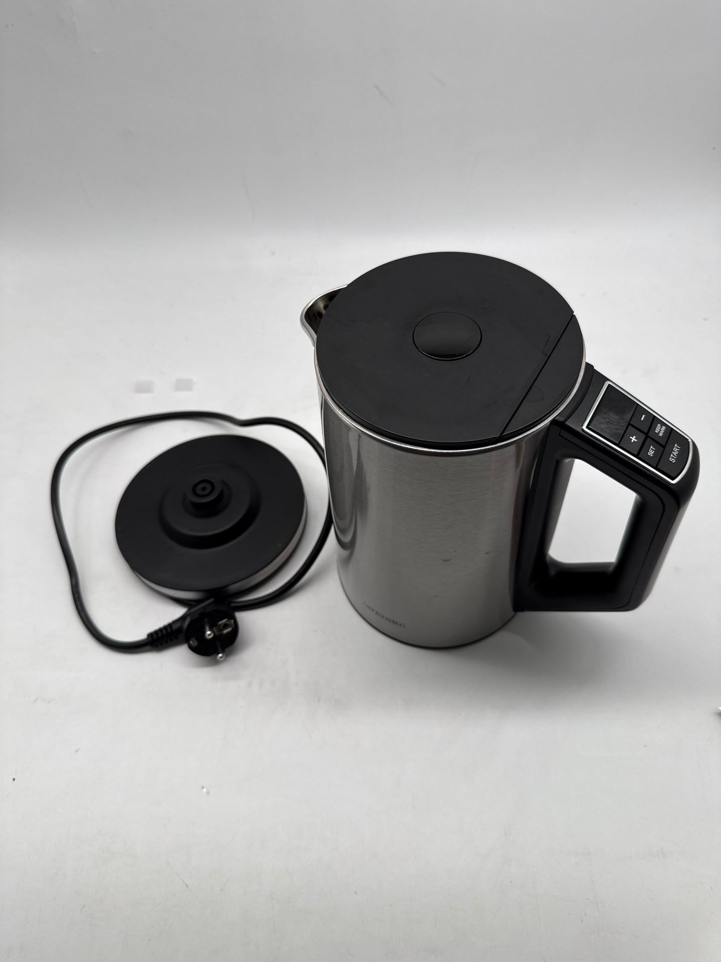 Arendo Edelstahl Wasserkocher „ELEGANT“ (1,5L, Temperatureinstellung 40–100°C)