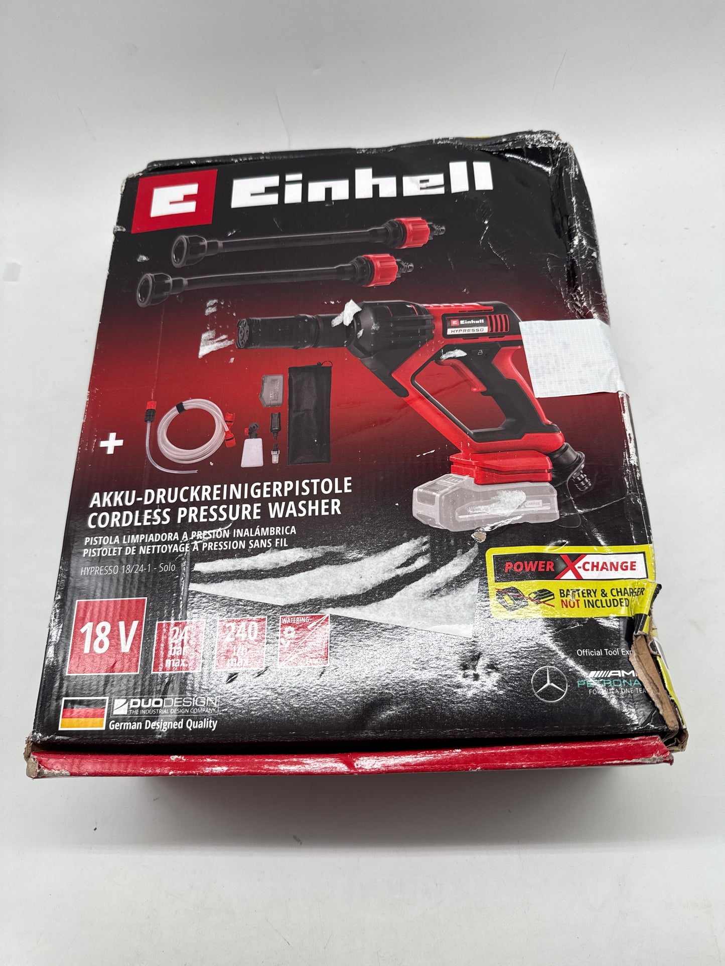 Einhell Akku-Druckreinigerpistole HYPRESSO 18/24-1 (A-/B-Ware, ohne Akku &amp; Ladegerät, Verpackung leicht beschädigt)