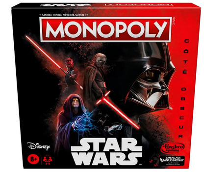 Monopoly Disney Star Wars Edition „Dunkle Seite“ Familienbrettspiel, ab 8 Jahren (A-Ware)