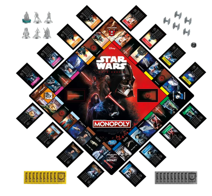 Monopoly Disney Star Wars Edition „Dunkle Seite“ Familienbrettspiel, ab 8 Jahren (A-Ware)
