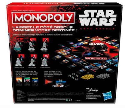 Monopoly Disney Star Wars Edition „Dunkle Seite“ Familienbrettspiel, ab 8 Jahren (A-Ware)