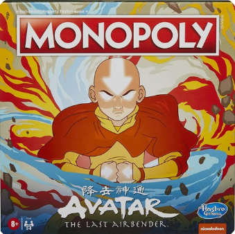 Monopoly Avatar: Der Herr der Elemente Edition, Nickelodeon TV-Serien Brettspiel (A-Ware)