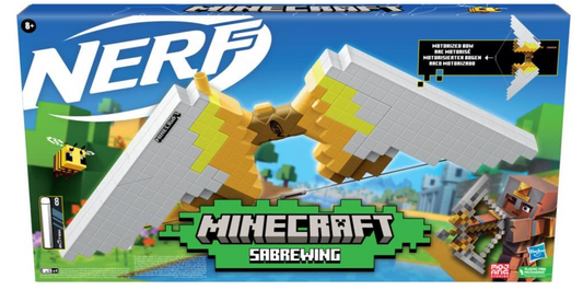 Nerf Minecraft Sabrewing Motorisierter Bogen mit 8 Darts, ab 8 Jahren (A-Ware)