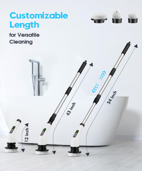 Elektrischer Spin Scrubber, kabelloser Power-Duschschrubber für Bad, Fliesen &amp; Wanne (A-/B-Ware)
