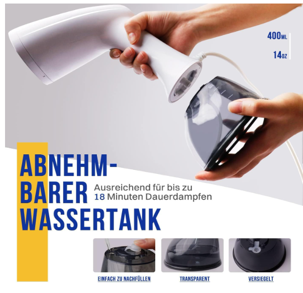 Dampfglätter 1640W, 400 ml Wassertank (A-/B-Ware)