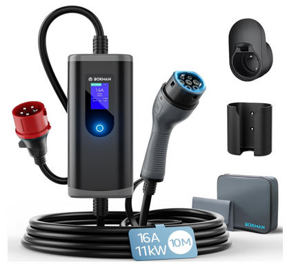 bokman Type 2 Ladekabel 10 m, 11 kW, 3-Phase, IP65 (A-/B-Ware)