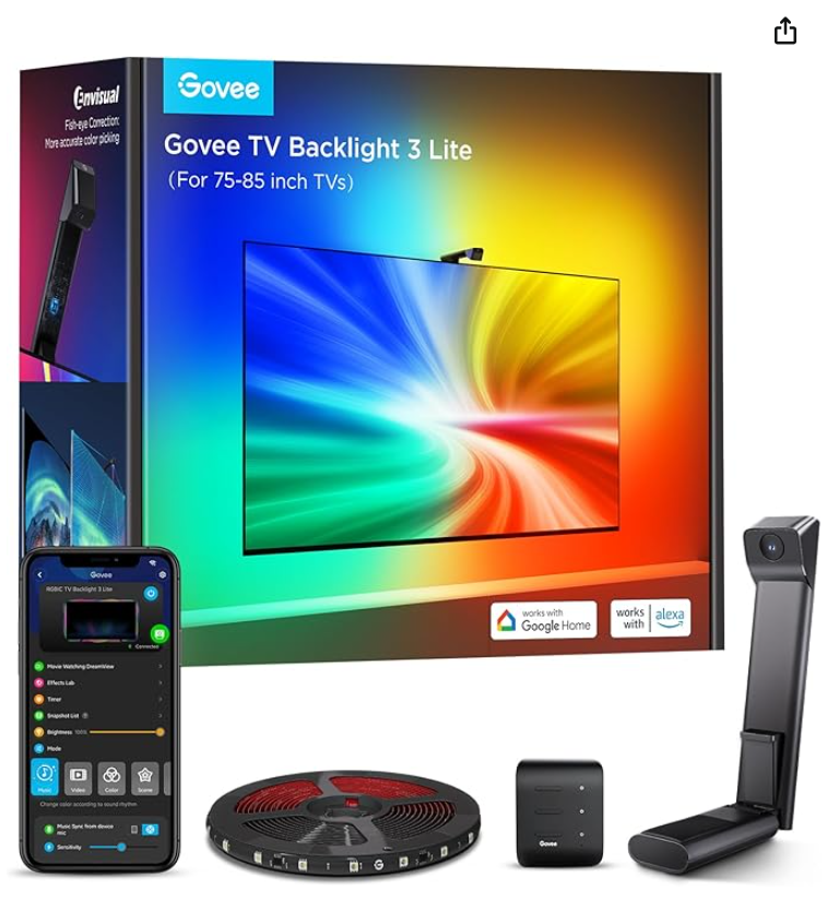 Govee TV Hintergrundbeleuchtung 3 Lite (75–85 Zoll, 5 m, A-/B-Ware)