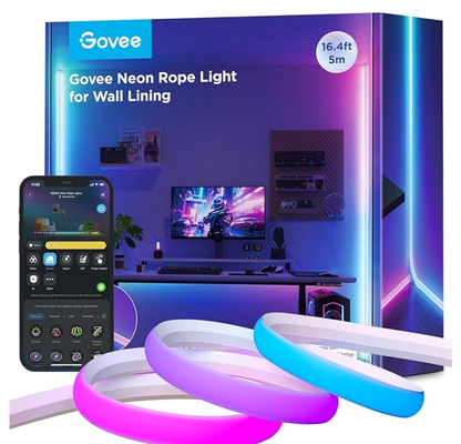 Govee Neon LED Strip für Sockelleisten (5 m, RGBIC, A-/B-Ware)
