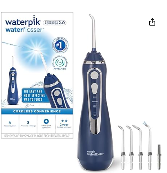 Waterpik Advanced Waterflosser (kabellos, Testsieger 2024, Blau, A-/B-Ware)