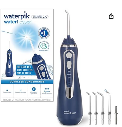 Waterpik Advanced Waterflosser (kabellos, Testsieger 2024, Blau, A-/B-Ware)