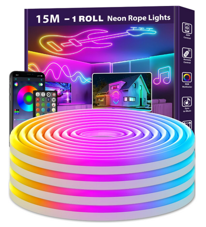 LED Neon Rope Lights (Flex-Neon Lichtschlauch, inkl. Zubehör, A-/B-Ware)