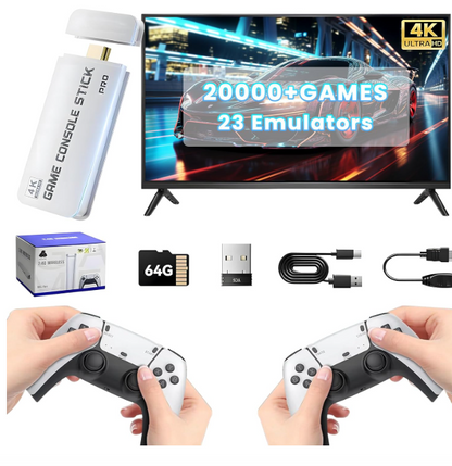 Ozvavzk Retro Game Stick 4K (M15, 20.000+ Spiele, 23 Emulatoren, A-/B-Ware)