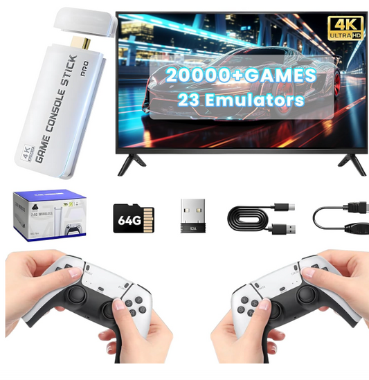 Ozvavzk Retro Game Stick 4K (M15, 20.000+ Spiele, 23 Emulatoren, A-/B-Ware)