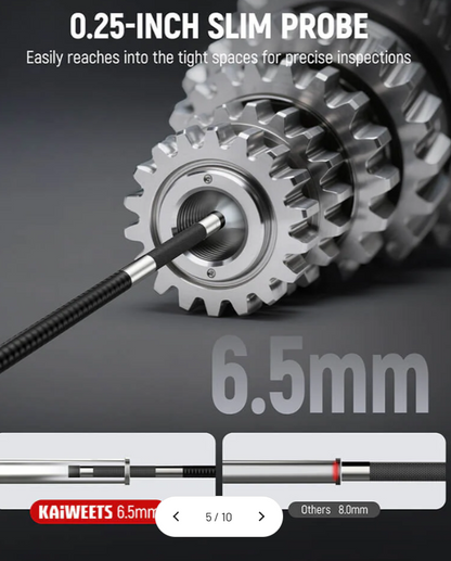 KAIWEETS KBA02 Two-Way Articulating Borescope Camera (A-/B-Ware)