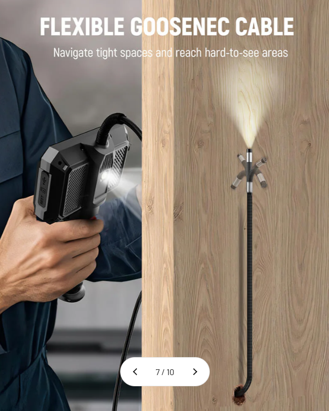 KAIWEETS KBA02 Two-Way Articulating Borescope Camera (A-/B-Ware)