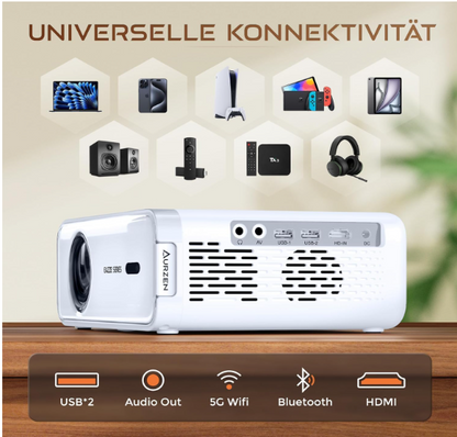 Aurzen Smart Beamer Heimkino Projektor 4K (A-/B-Ware)