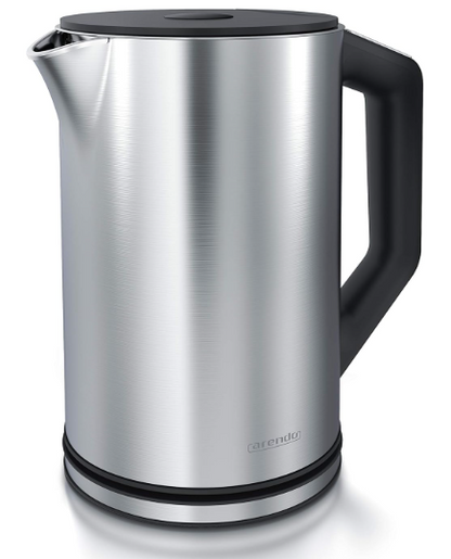 Arendo Edelstahl Wasserkocher „ELEGANT“ (1,5L, Temperatureinstellung 40–100°C)