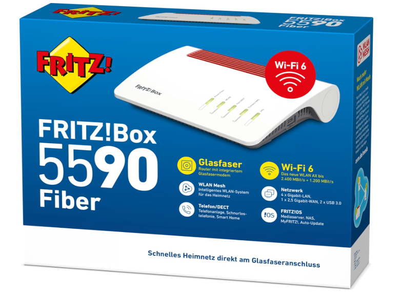FRITZ!Box 5590 Fiber (A-/B-Ware, Verpackung beschädigt)