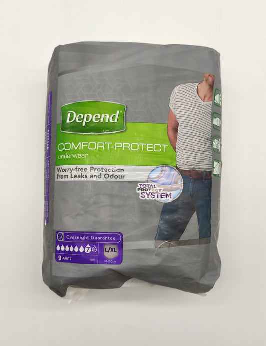 Depend Herren Comfort-Protect Unterwäsche L/XL 9 Stück